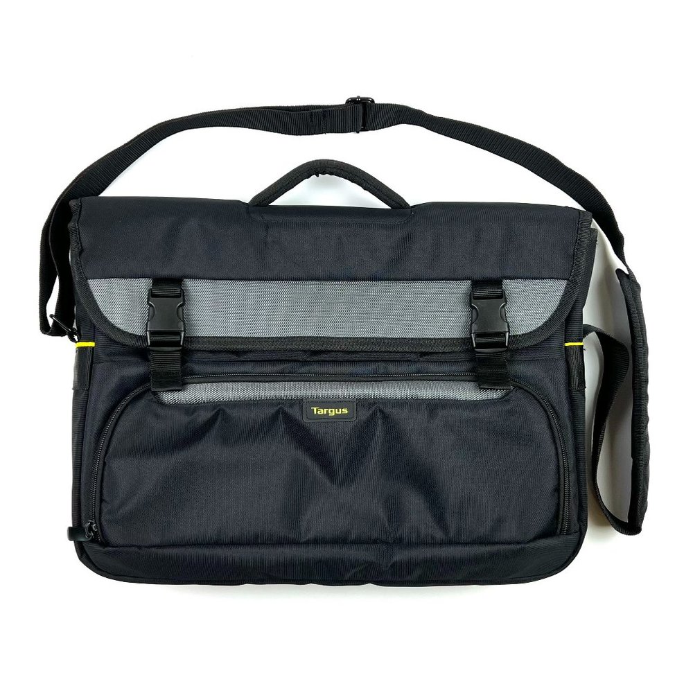 Targus 16" Laptop Bag Shoulder Crossbody Briefcase Multi Pockets Adj Strap Black